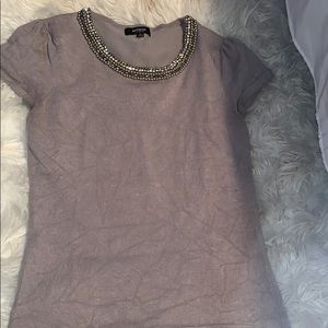 Bedazzled Neckline Shirt